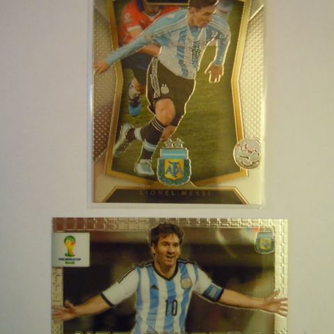 ⚽️ 🇦🇷🐐 Sjelden Lionel Messi 2 fotballkort Panini Select  Prizm Argentina Miami