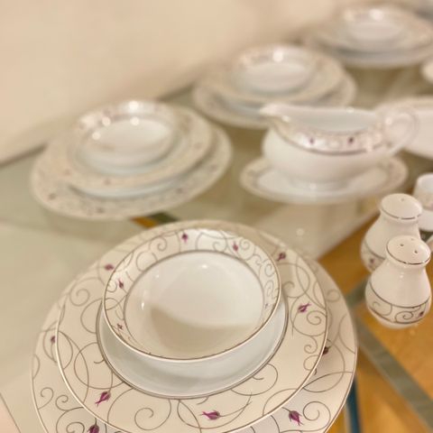 SERVISE SETT 85 DELER elegance collection quality hard porcelain