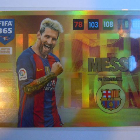 Adrenalyn XL Lionel Messi Limited Edition V2 fotballkort - Barcelona & Argentina