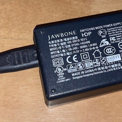 Jawbone strømadapter DYS-40 / 14.5V / 2.48A