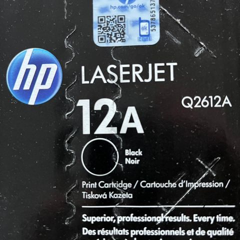 HP Laserjet Tonerkassett 12 A - uåpnet