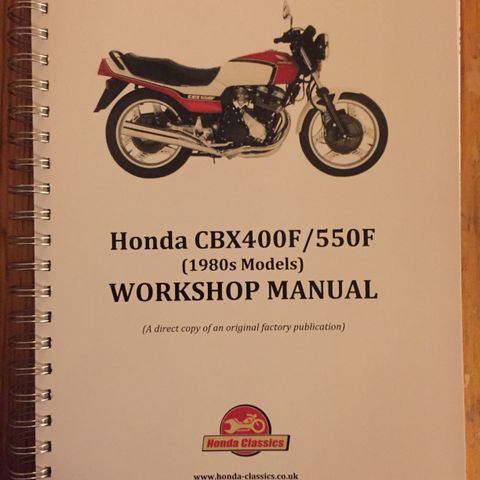 Honda CBX550/400 Service Manual Orginal