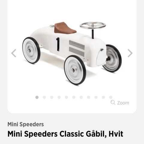 Mini Speeders Classic Gåbil, Hvit