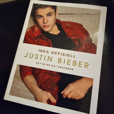 Justin Bieber bok, ubrukt, biografi med masse bilder