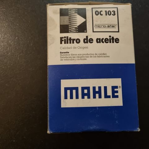 Oljefilter JOHN DEERE, ZETOR, CLAAS, VOLVO / KOMATSU+++ MAHLE ORIGINAL OC 103