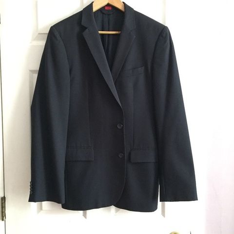 $695 HUGO BOSS Amaro Heise  100% ull NAVY blazer SLIM SIZE 36US / 46 EU fra USA