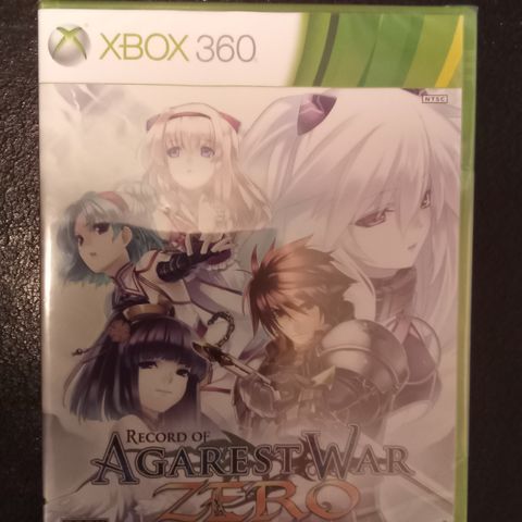 Xbox 360 Agarest War Zero. Uåpnet og i emballasjen, spill tilsalgs