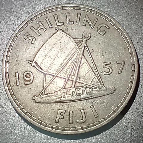 Fiji 1 shilling 1957 NY PRIS