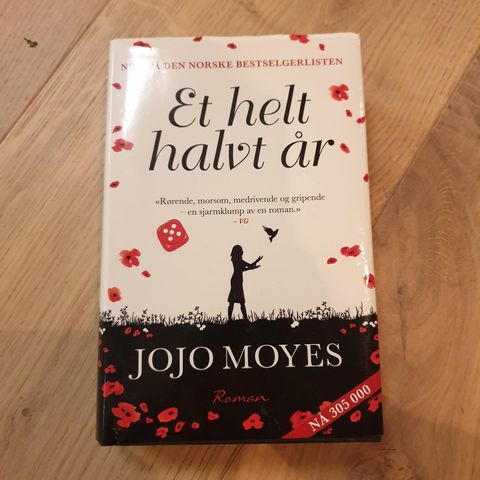 Pent lest "Et helt halvt år" av Jojo Moyes,  innbundet