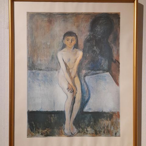 Edvard Munch, "Pubertet", eldre reproduksjon fra Munchmuseet/Galleri Glemminge