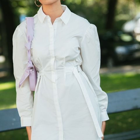 Emma Ellingsen x Nakd hvit skjorte kjole str. xs