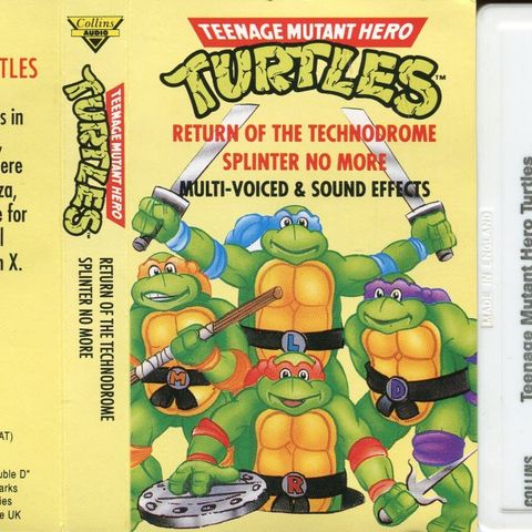 TURTLES - Teenage Mutant Hero - Sjelden og pen kassett - 1990