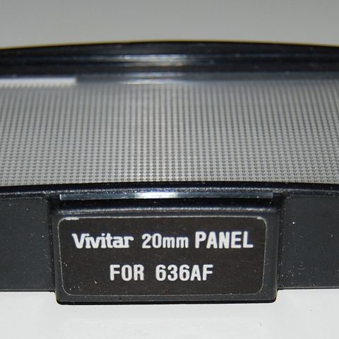 VIVITAR 20mm PANEL WIDE ANGLE DIFFUSER for 636AF Blits