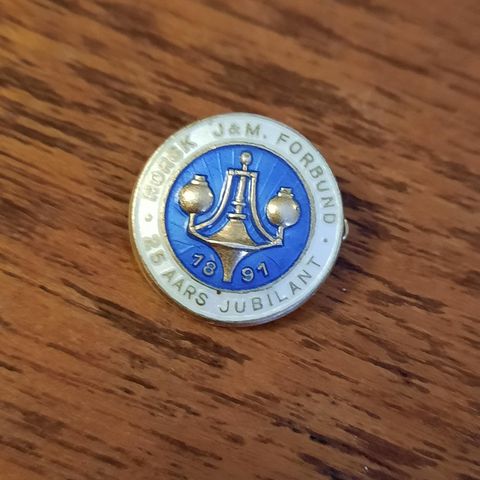 25 års jubilant Norsk J&M Forbund - Jakkemerke / Pins