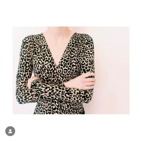 Ganni Barneys leopard kjole str. M/L