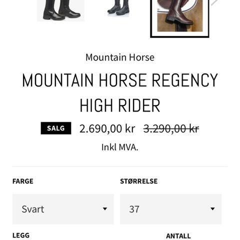 Mountain Horse Regency High Rider ridestøvler strls 37