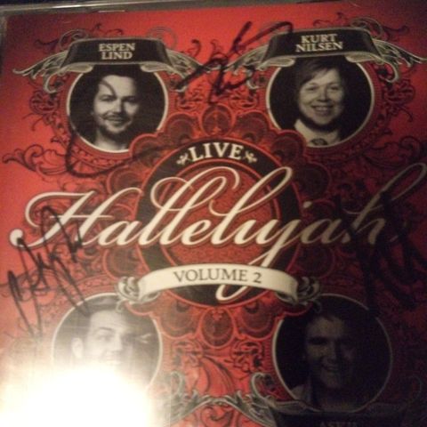 Hallelujah Live "Volume 2" CD - Fullsignert av Lind/Nilsen/Fuentes/Holm