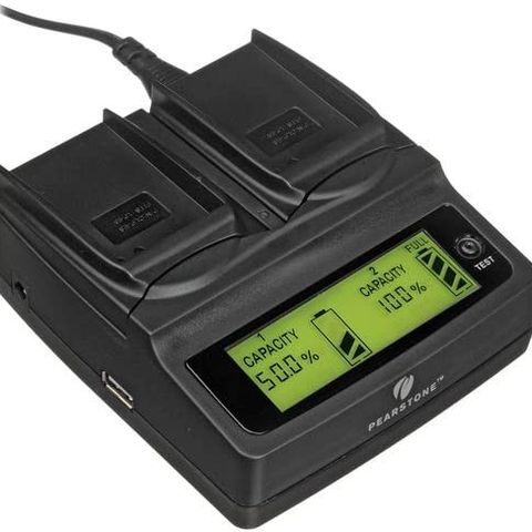 Pearstone Duo Battery Charger for Canon & GoPro