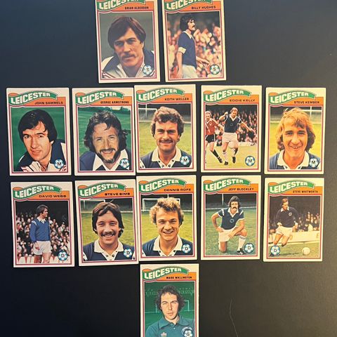 Fotballkort - Leicester - 20 stk fra 1970-tallet