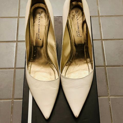 Italienske Lea Foscati vintage stilett pumps, str 39