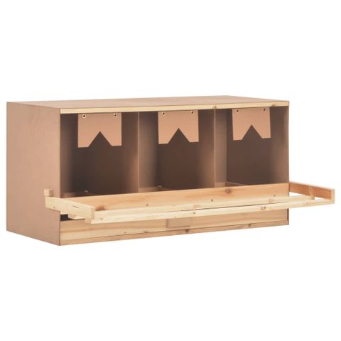 vidaXL Hekkeboks 3 rom 96x40x45 cm heltre furu (170656)