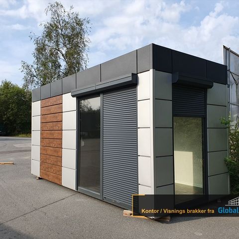 Kontor brakke / container / butikk / showroom / utebod - 6m x 2,5m 20fot