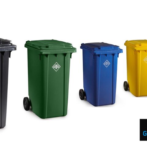 Avfallsbeholder/ Søppelbeholder/ Søppelkasse med hjul 120l 240l 360l