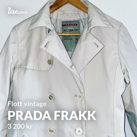 PRADA frakk - nydelig vintage!