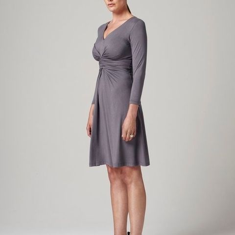 New FEMME STHLM grey front knot dress