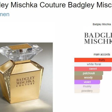 Sjelden parfyme Badgley Mischka Couture  dekanter