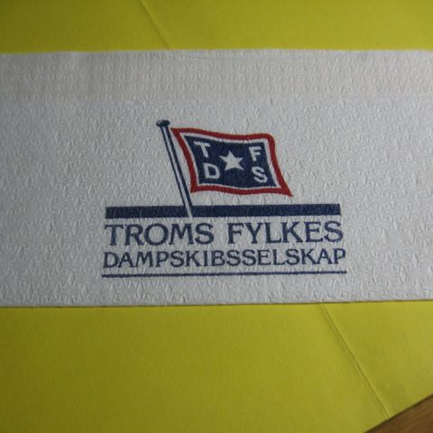 Serviett TFDS Troms fylkes dampskipsselskap