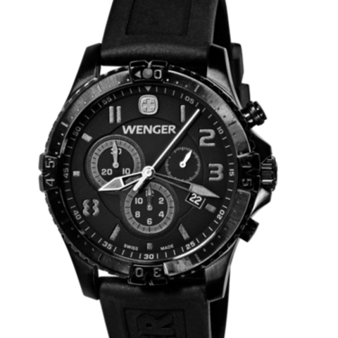 Klokke: Wenger Squadron Chrono PVD Black selges: