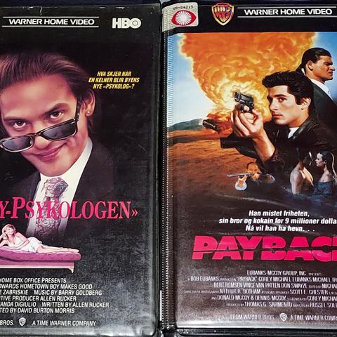 2 VHS BIG BOX.HOBBY-PSYKOLOGEN & PAYBACK.