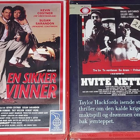 2 VHS BIG BOX.EN SIKKER VINNER OG HVITE NETTER.