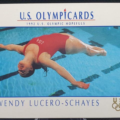 U.S. Olympicards 1992 - #37 Wendy Lucero-Schayes (Diving)