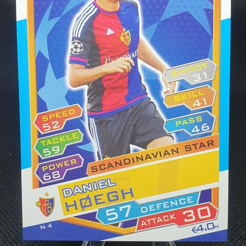 Topps Match Attax 2016/17 - #N4 Daniel Høegh (Scandinavian Star)