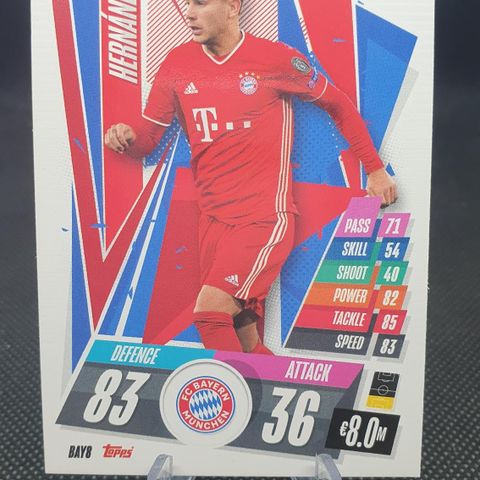 Topps Match Attax 2020/21 - #BAY8 Lucas Hernández