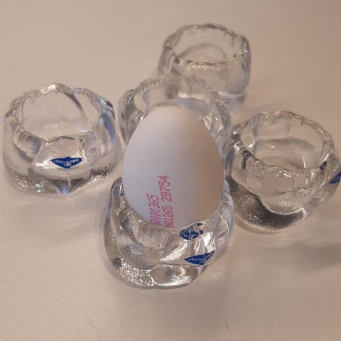 5 stk egge glass  fra Finske Nuutjarvi