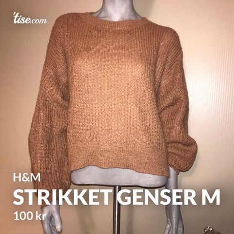 Strikket genser str M, H&M