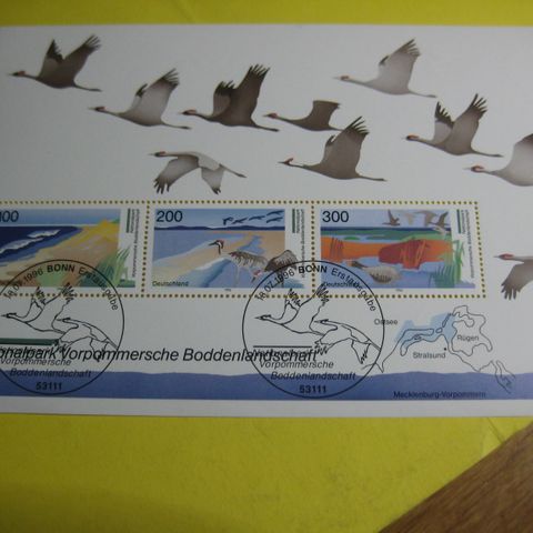 Miniark Tyskland 1996 FDC stemplet