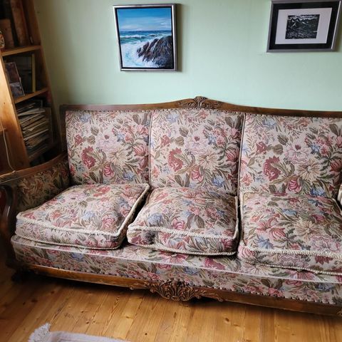 Retro salong - Sofa og 2 stoler