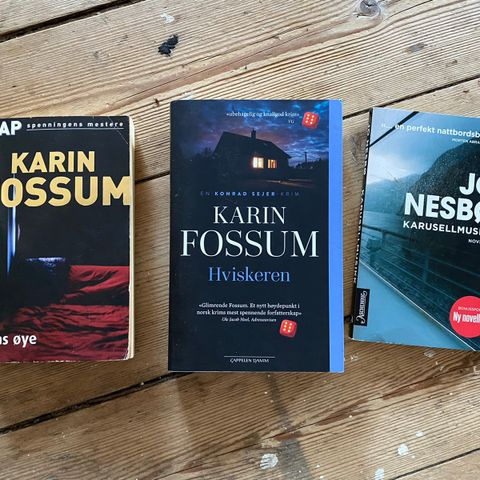 Pocketbøker - Karin Fossum og Jo Nesbø