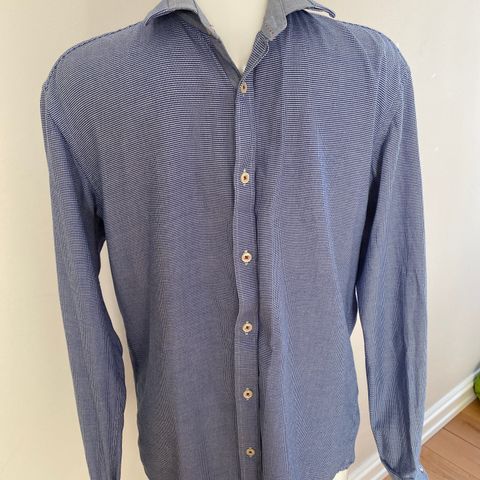 Skjorte Premium blå og hvit Premium Jack and Jones tailored