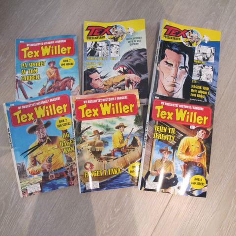 Tex presenterer og Tex Willer fargebok