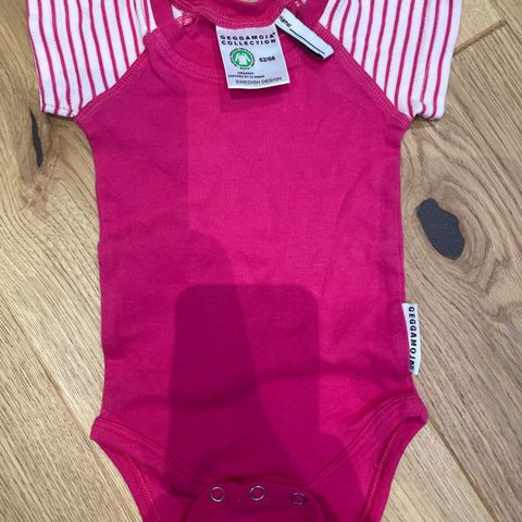 Geggamoja collection t-skjorte body, str 62/68, rosa