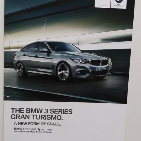 2014 BMW 3 - Serie Gran Turismo -brosjyre.