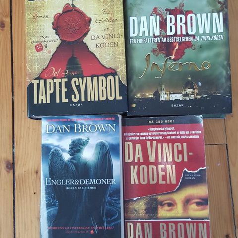 Dan Brown bøker som nye