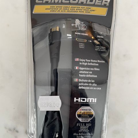 Mini HDMI til HDMI adapter fra Monster Cable