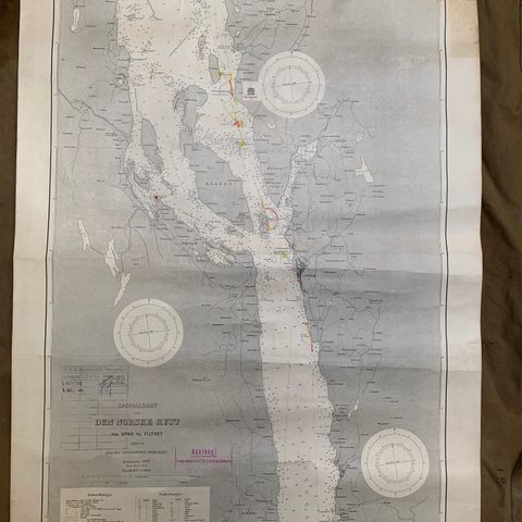 Tysk Marine kart. Spesialkart Den norske kyst.