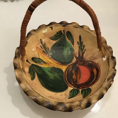 Vintage keramikk fruktfat